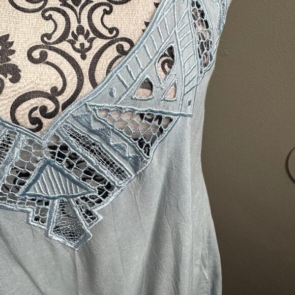 Cleobella Marina blue Mini Dress with cutout Aztec neckline - Picture 5 of 11